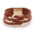 Leather Bracelets For Women Fashion Multilayer Wrap Jewelry
